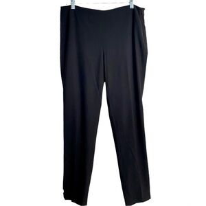 Black Pants Sz 8  Flat Front Tapered Leg Dress Career Business Casual Work